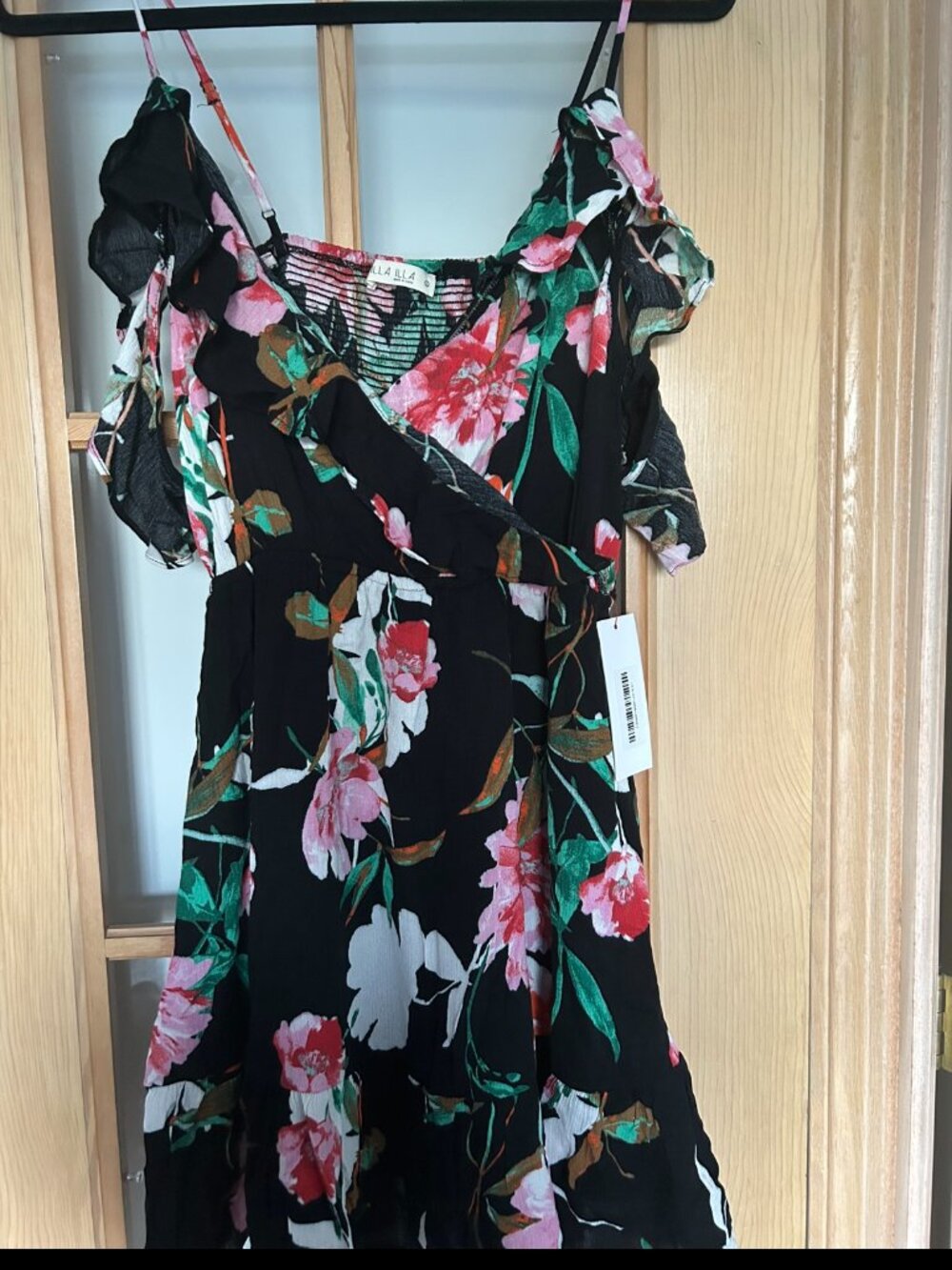 Floral Ruffle Mini Dress – Size Large
